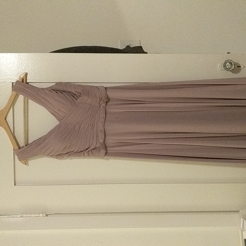 Mori Lee Chiffon Dress Off Shoulder 21523 in Dusty Rose
